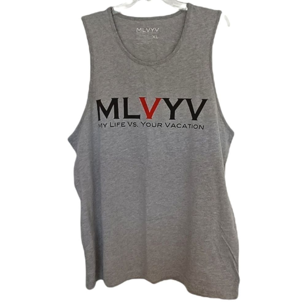 Gray MLVYV tank top